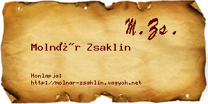 Molnár Zsaklin névjegykártya